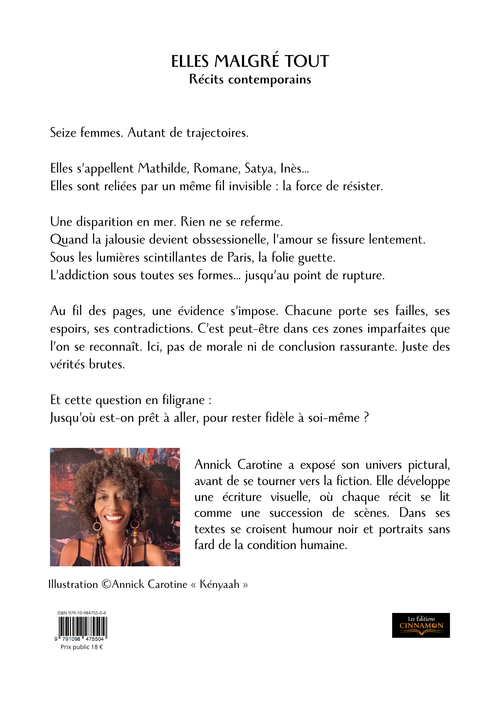 Couverture verso - Elles Malgré Tout - Annick Carotine